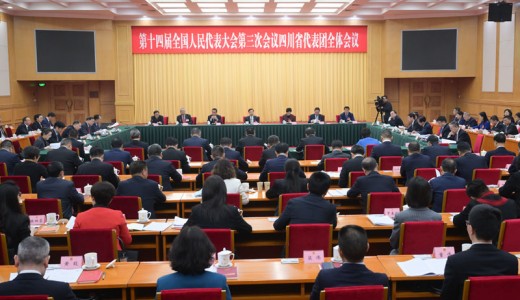 四川代表团举行全体会议 继续审议全国人大常委会工作报告和“两高”工作报告 王晓晖施小琳等参加