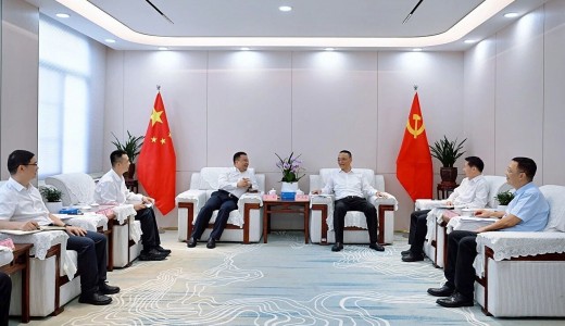 经济和信息化厅党组书记、厅长严卫东会见绵阳市委副书记、市长江彬一行